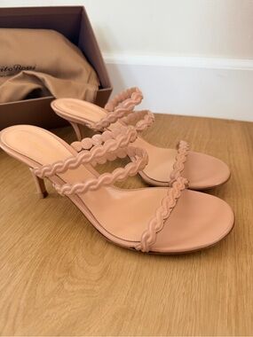 NIB ✨ GIANVITO ROSSI Kay Napa Peach Heel Sandals 9.5 $795